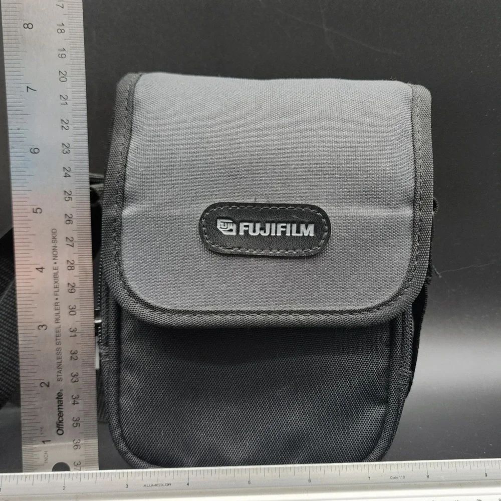 Fujifilm Small Black/Green Canvas Camera Bag Case Crossbody Tech Utility